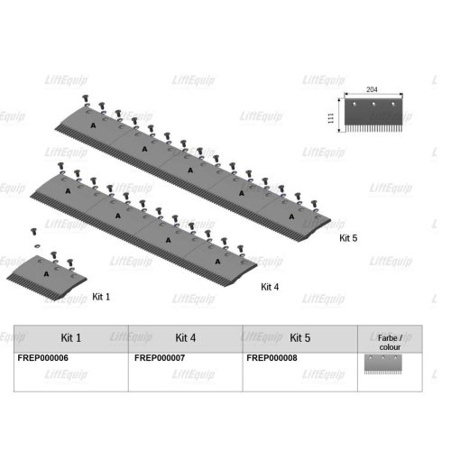 KIT 1 COMB SEGMENTS ALU BLANK x30, x40