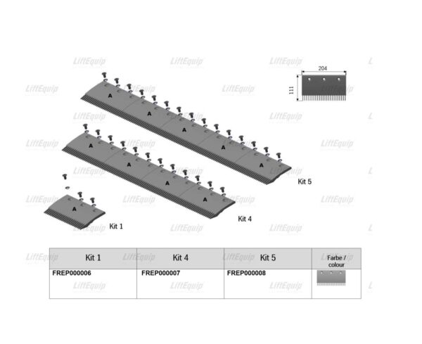 KIT 1 COMB SEGMENTS ALU BLANK x30, x40