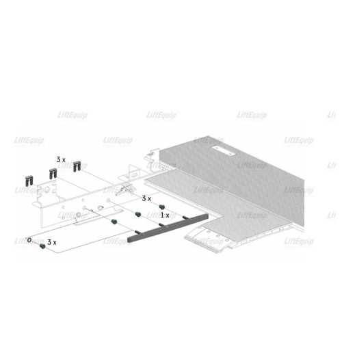 KIT STEP INLET GUIDE WITH 3 THREAD BOLTS