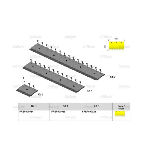 KIT 4 COMB SEGMENTS YELLOW; X30,X40