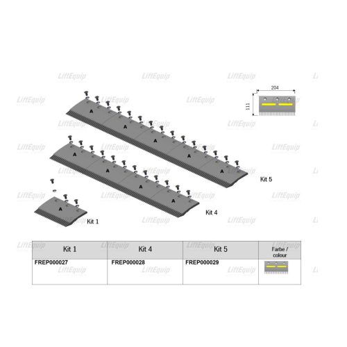 KIT 4 COMB SEGMENTS SAFETY STRIPE;X30,X40