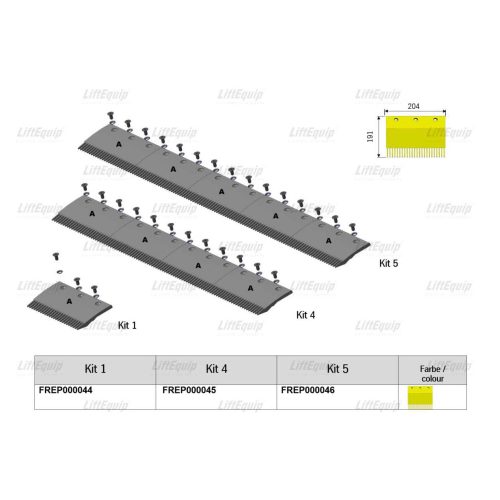 KIT 5 COMB SEGMENTS YELLOW; ORINOCO