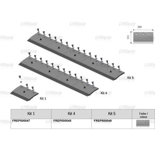 KIT 4 COMB SEGMENTS BLANK; 722;723