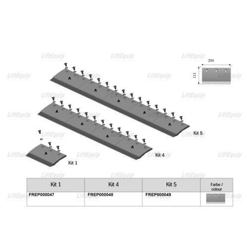 KIT 5 COMB SEGMENTS BLANK; 722;723