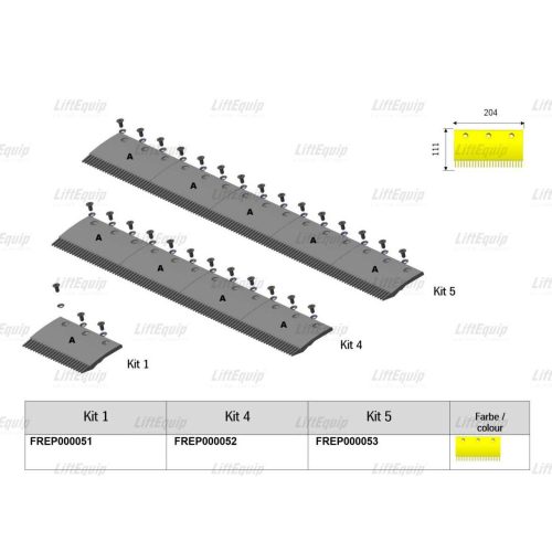 KIT 1 COMB SEGMENT YELLOW; 722;723