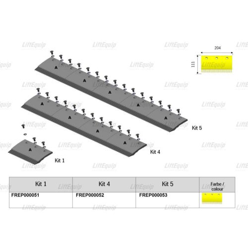 KIT 4 COMB SEGMENTS YELLOW; 722;723