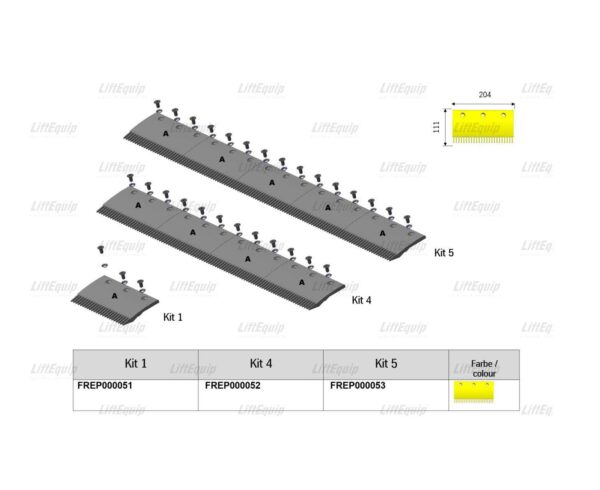 KIT 4 COMB SEGMENTS YELLOW; 722;723